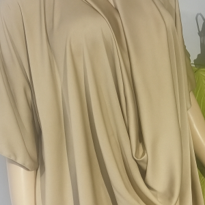 Beige Curly Neck Top