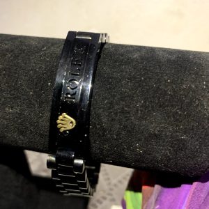 Men's Rolex chain wrist strap black