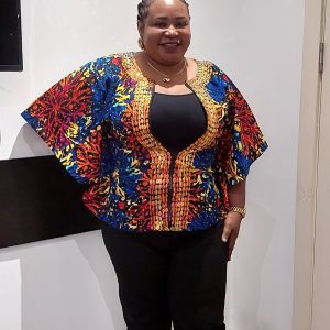 Fith Ankara Top with crystal stones and beads