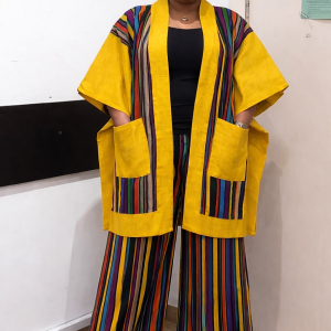 Ankara Kimono with Asooke and trouser 2