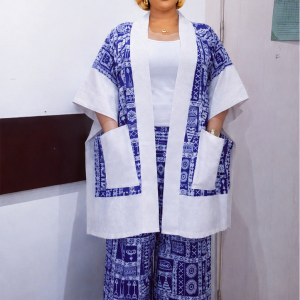 Zs Ankara Kimono with Asooke and trouser
