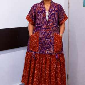 Aewy  Adire Crepe long gown