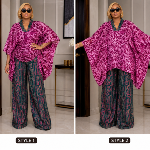 Aaet 2 Adire Top and palazo trousers